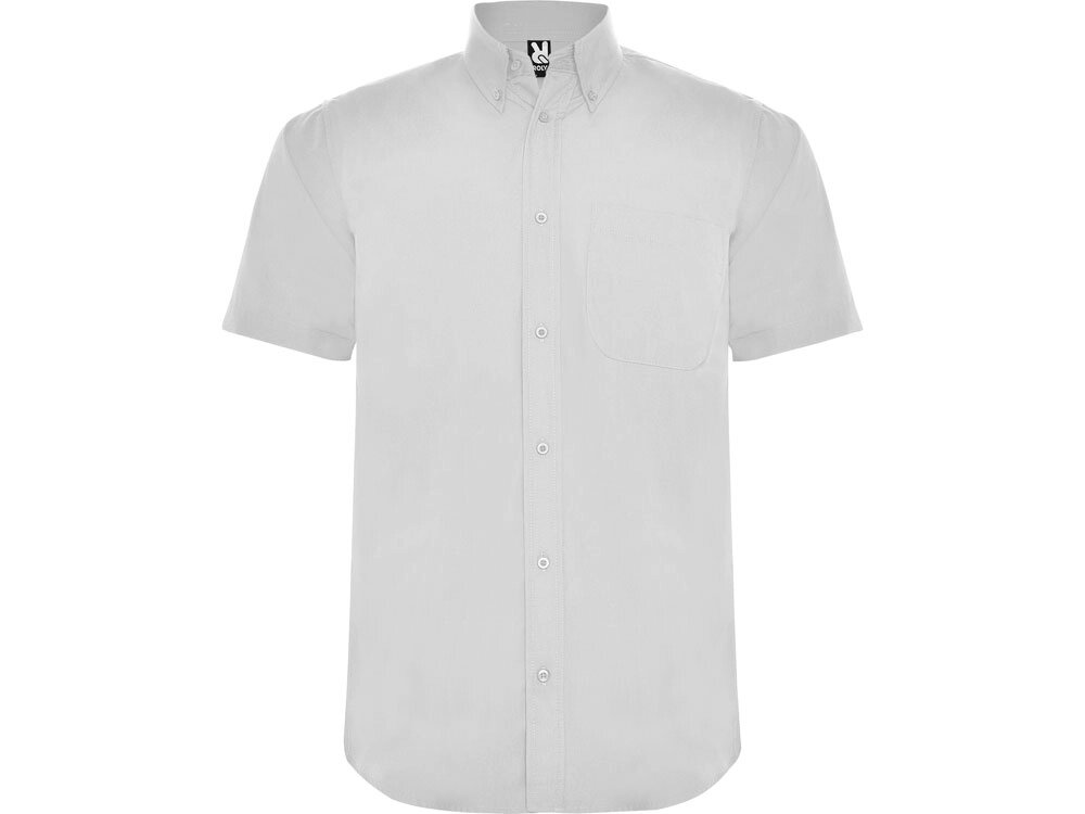 Рубашка Aifos мужская с коротким рукавом,  белый от компании ТОО VEER Company Group / Одежда и сувениры с логотипом - фото 1