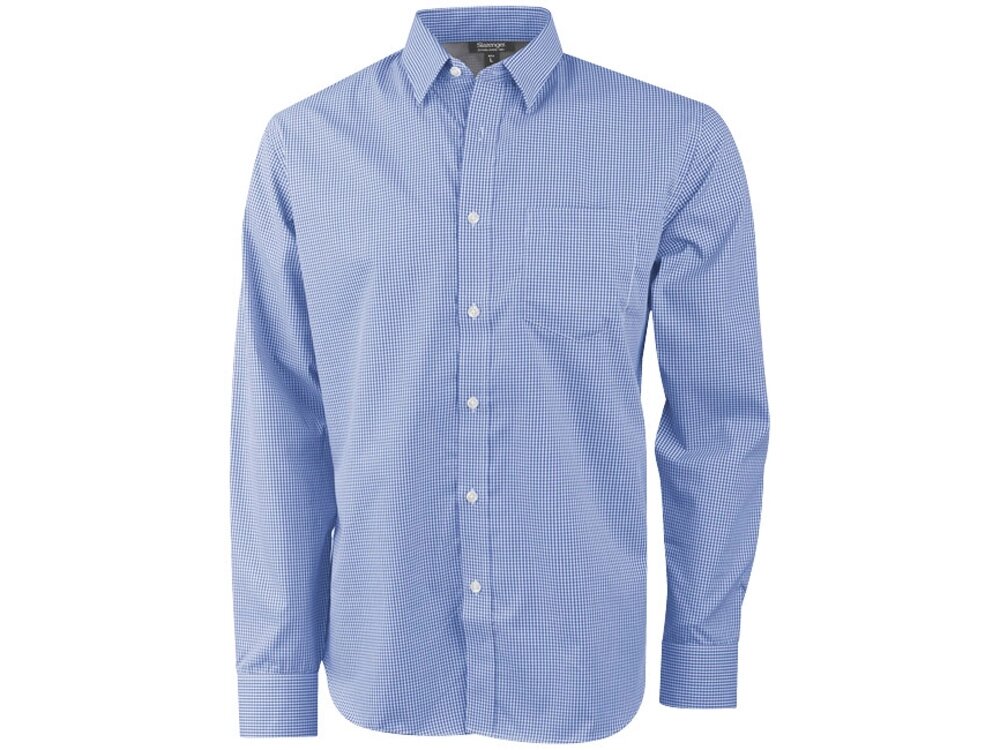 Рубашка Net мужская с длинным рукавом, синий от компании ТОО VEER Company Group / Одежда и сувениры с логотипом - фото 1