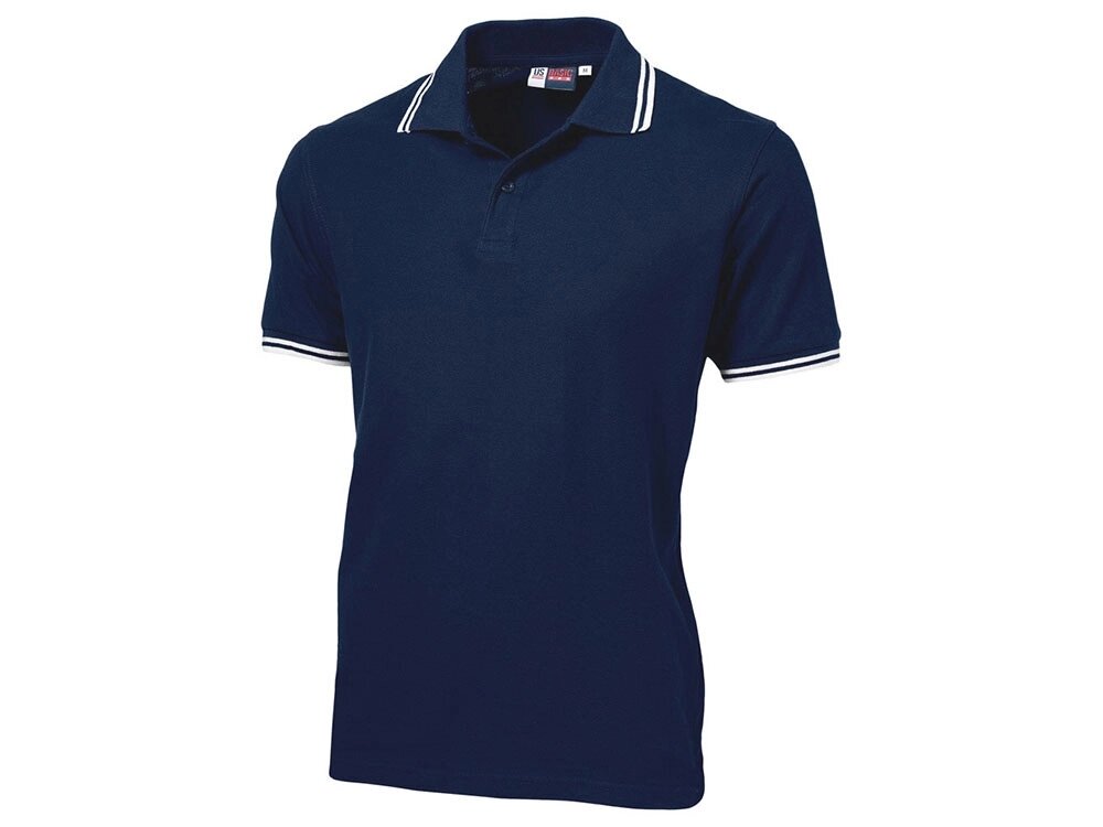 Рубашка поло Erie мужская, темно-синий от компании ТОО VEER Company Group / Одежда и сувениры с логотипом - фото 1
