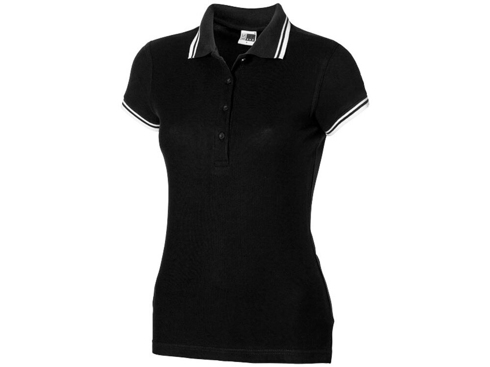 Рубашка поло Erie женская, черный от компании ТОО VEER Company Group / Одежда и сувениры с логотипом - фото 1