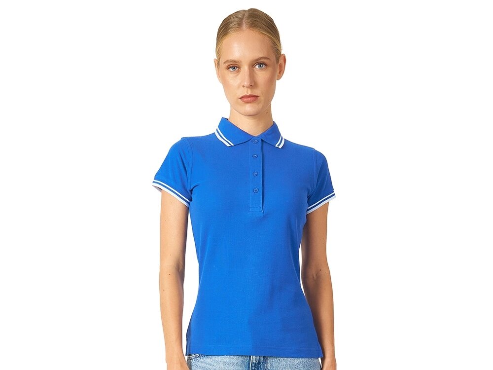 Рубашка поло Erie женская, классический синий от компании ТОО VEER Company Group / Одежда и сувениры с логотипом - фото 1