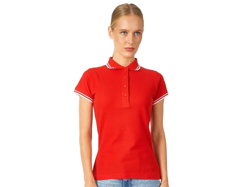 Рубашка поло Erie женская, красный от компании ТОО VEER Company Group / Одежда и сувениры с логотипом - фото 1