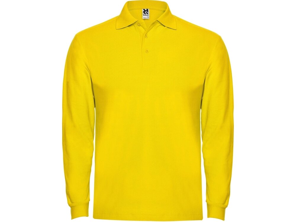 Рубашка поло Estrella мужская с длинным рукавом, желтый от компании ТОО VEER Company Group / Одежда и сувениры с логотипом - фото 1