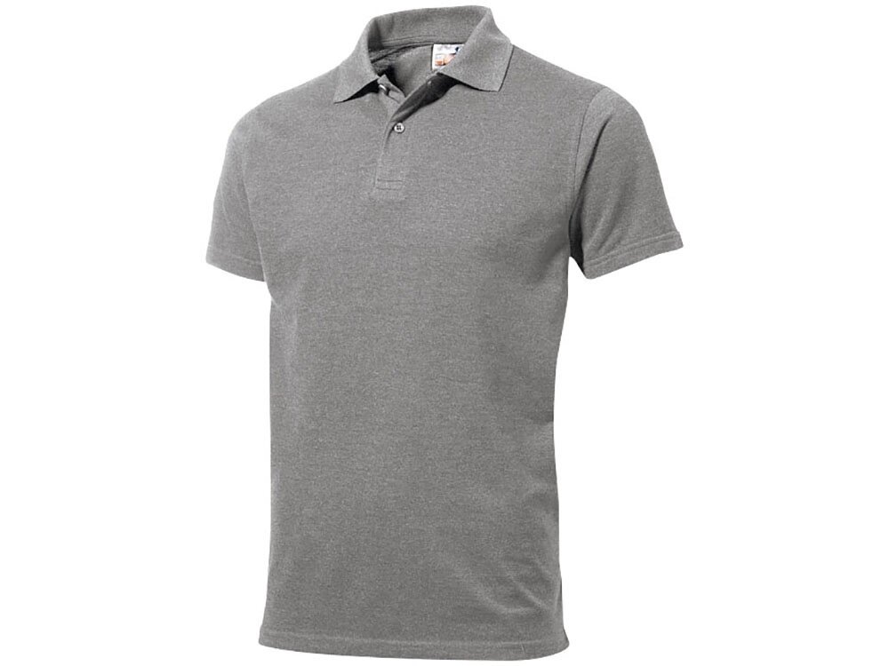 Рубашка поло First 2.0 мужская, серый меланж от компании ТОО VEER Company Group / Одежда и сувениры с логотипом - фото 1