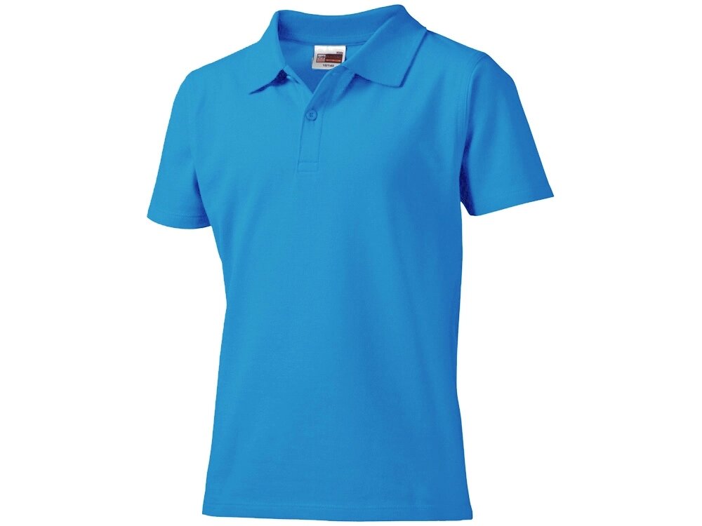 Рубашка поло First детская, голубой от компании ТОО VEER Company Group / Одежда и сувениры с логотипом - фото 1