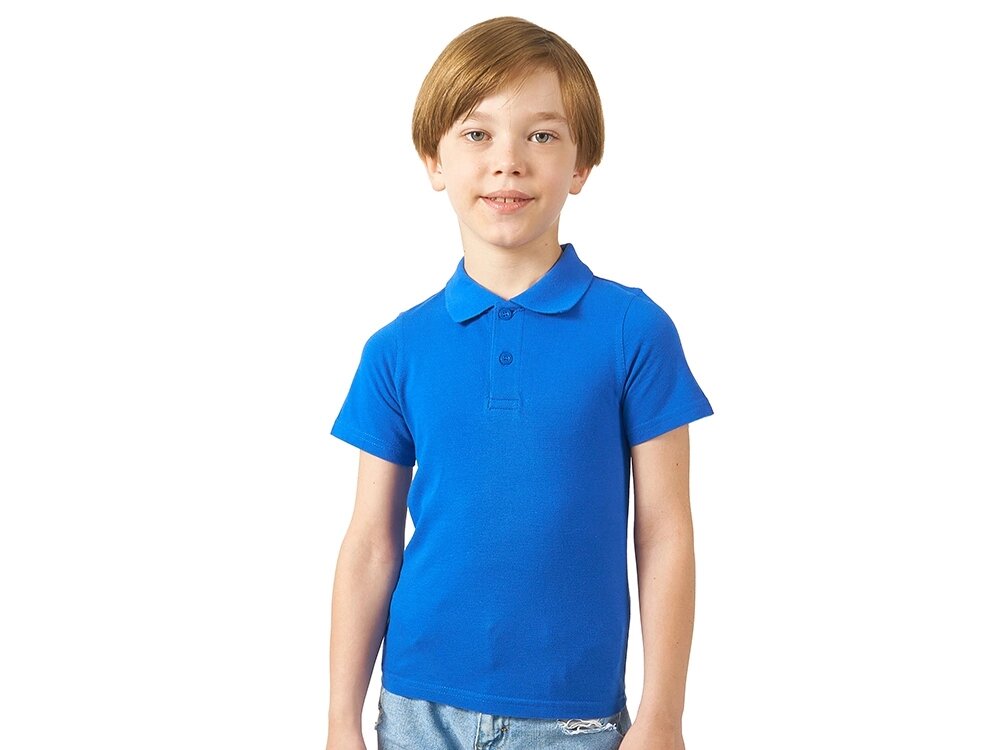 Рубашка поло First детская, классический синий от компании ТОО VEER Company Group / Одежда и сувениры с логотипом - фото 1