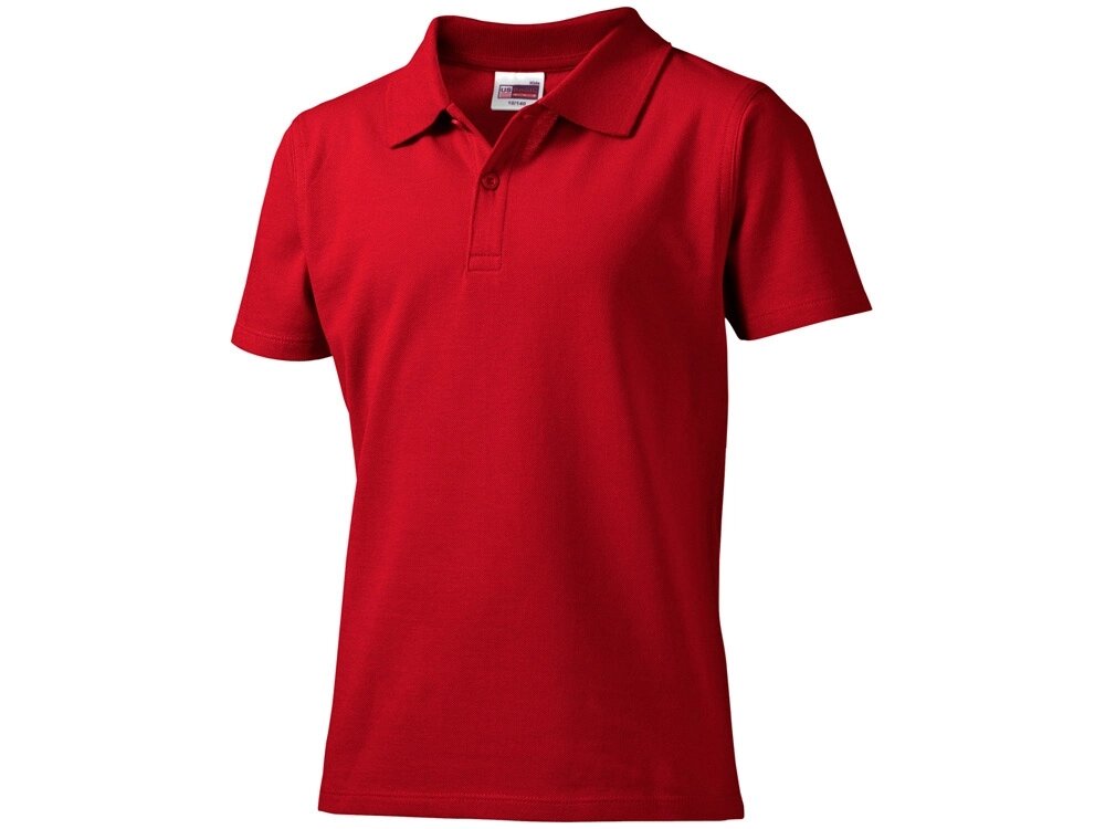 Рубашка поло First детская, красный от компании ТОО VEER Company Group / Одежда и сувениры с логотипом - фото 1
