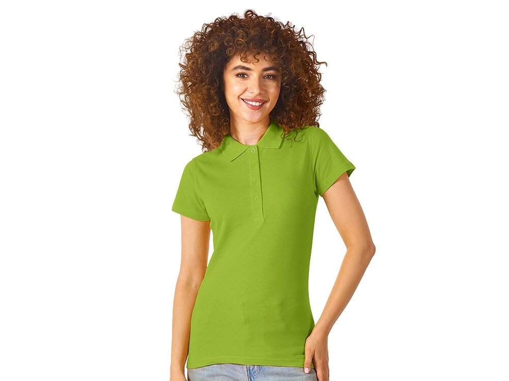 Рубашка поло First N женская, зеленое яблоко от компании ТОО VEER Company Group / Одежда и сувениры с логотипом - фото 1