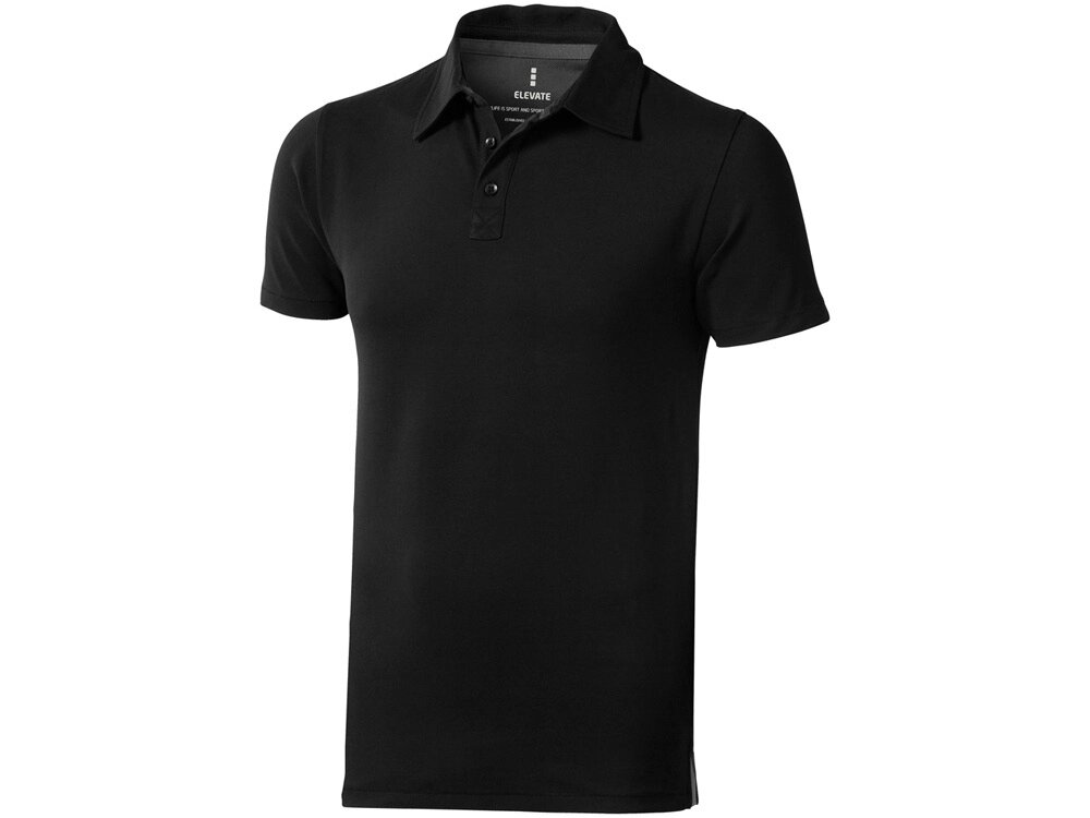 Рубашка поло Markham мужская, черный/антрацит от компании ТОО VEER Company Group / Одежда и сувениры с логотипом - фото 1
