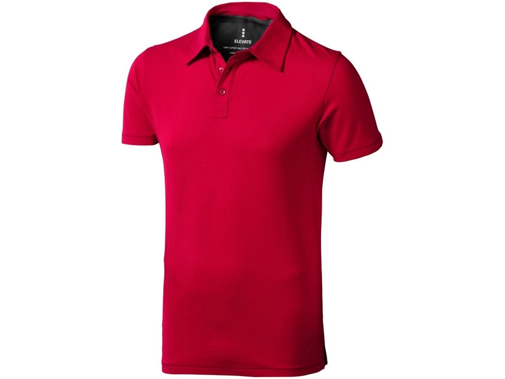 Рубашка поло Markham мужская, красный/антрацит от компании ТОО VEER Company Group / Одежда и сувениры с логотипом - фото 1