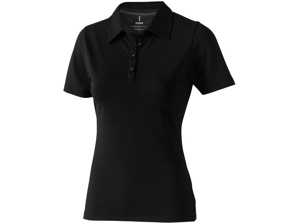 Рубашка поло Markham женская, черный/антрацит от компании ТОО VEER Company Group / Одежда и сувениры с логотипом - фото 1