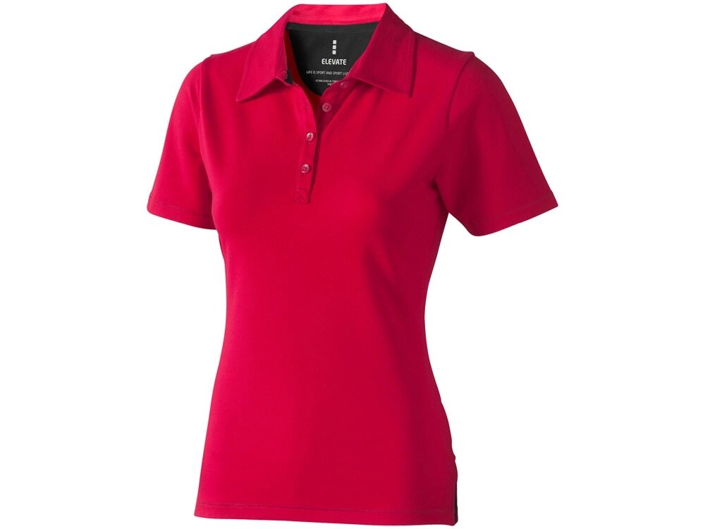Рубашка поло Markham женская, красный/антрацит от компании ТОО VEER Company Group / Одежда и сувениры с логотипом - фото 1