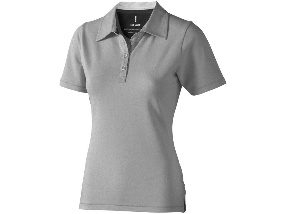 Рубашка поло Markham женская, серый меланж/антрацит от компании ТОО VEER Company Group / Одежда и сувениры с логотипом - фото 1