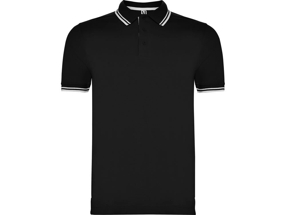 Рубашка поло Montreal мужская, черный/белый от компании ТОО VEER Company Group / Одежда и сувениры с логотипом - фото 1