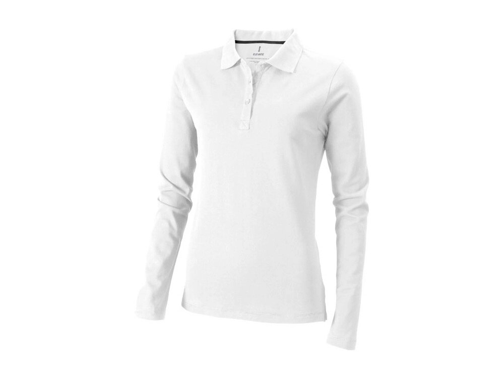 Рубашка поло Oakville женская с длинным рукавом, белый от компании ТОО VEER Company Group / Одежда и сувениры с логотипом - фото 1