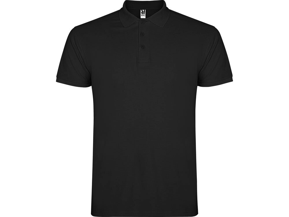 Рубашка поло Star мужская, черный от компании ТОО VEER Company Group / Одежда и сувениры с логотипом - фото 1