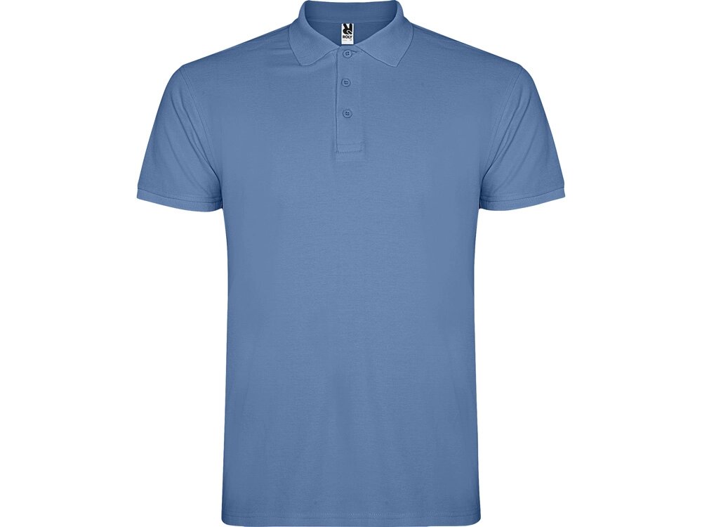 Рубашка поло Star мужская, лазурно-голубой от компании ТОО VEER Company Group / Одежда и сувениры с логотипом - фото 1