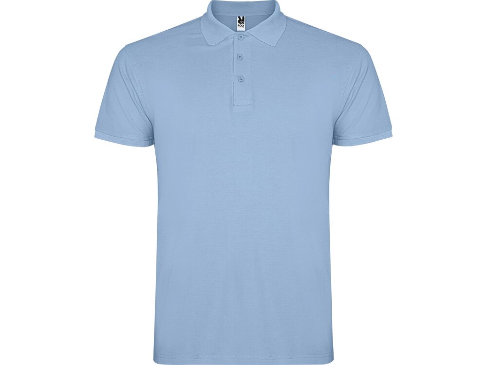 Рубашка поло Star мужская, небесно-голубой от компании ТОО VEER Company Group / Одежда и сувениры с логотипом - фото 1