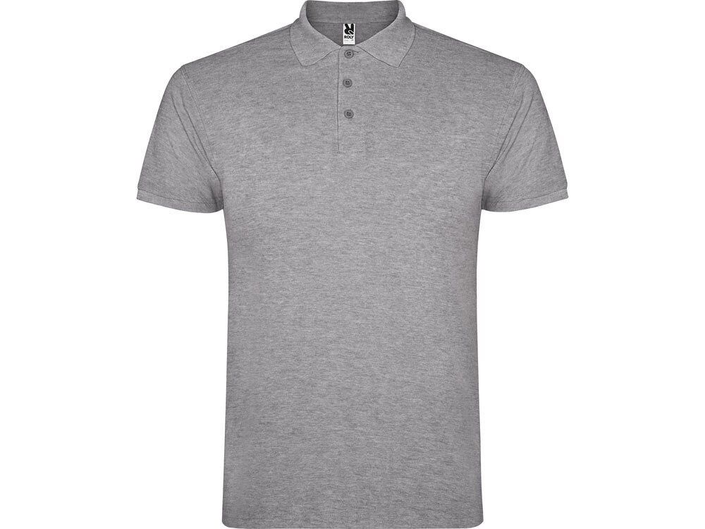 Рубашка поло Star мужская, серый меланж от компании ТОО VEER Company Group / Одежда и сувениры с логотипом - фото 1