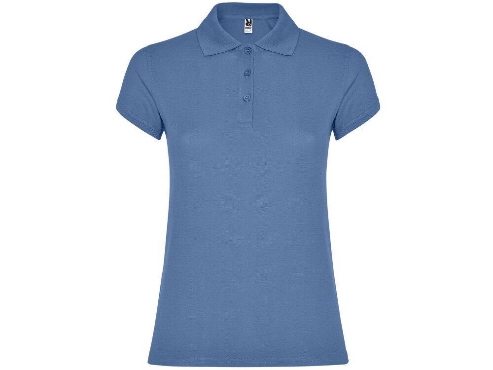 Рубашка-поло Star женская, лазурно-голубой от компании ТОО VEER Company Group / Одежда и сувениры с логотипом - фото 1