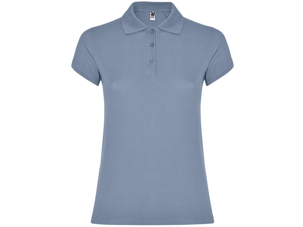 Рубашка-поло Star женская, спокойный синий от компании ТОО VEER Company Group / Одежда и сувениры с логотипом - фото 1