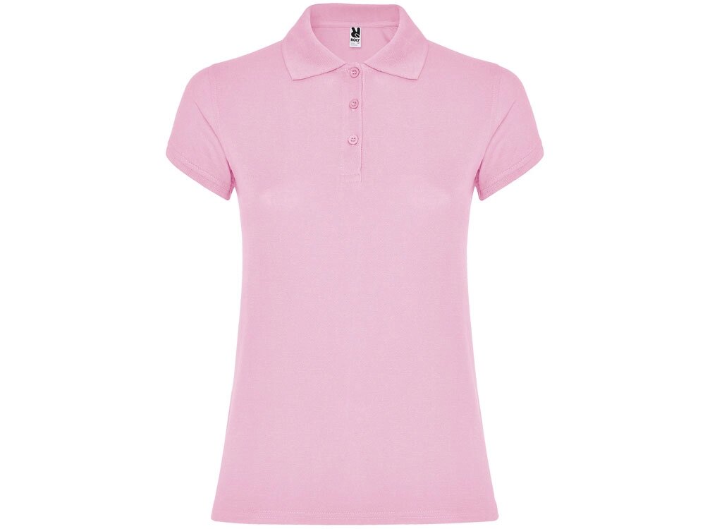 Рубашка поло Star женская, светло-розовый от компании ТОО VEER Company Group / Одежда и сувениры с логотипом - фото 1