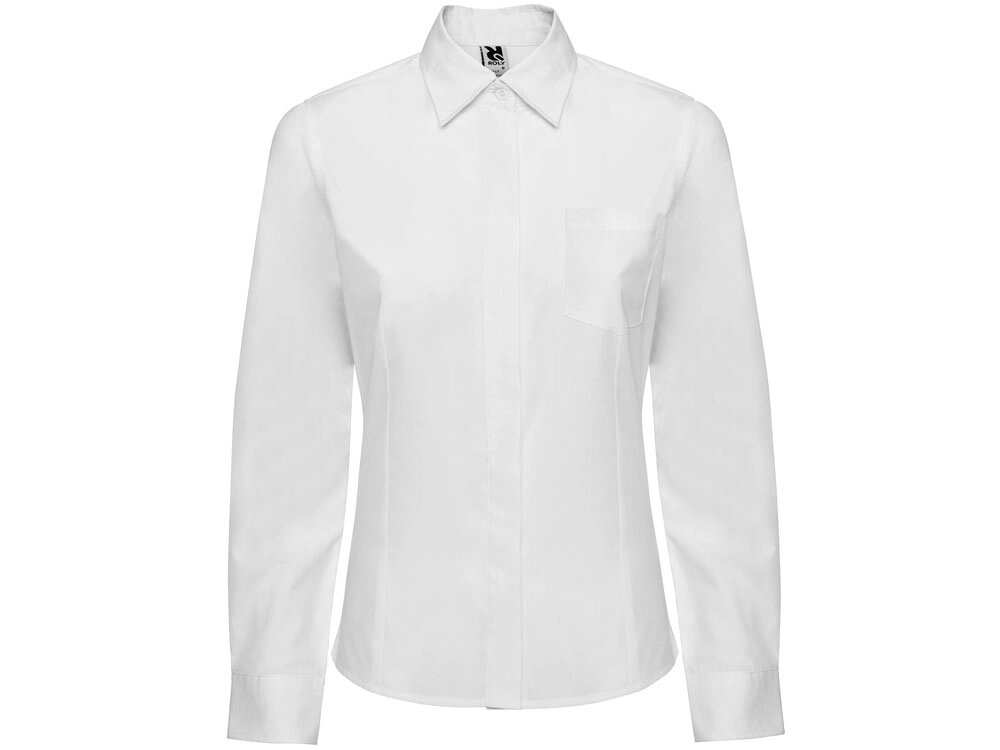Рубашка Sofia женская с длинным рукавом, белый от компании ТОО VEER Company Group / Одежда и сувениры с логотипом - фото 1