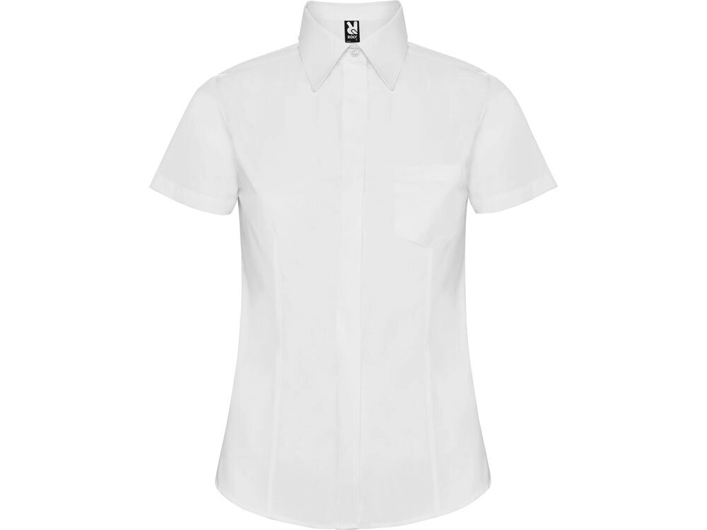 Рубашка Sofia женская с коротким рукавом, белый от компании ТОО VEER Company Group / Одежда и сувениры с логотипом - фото 1