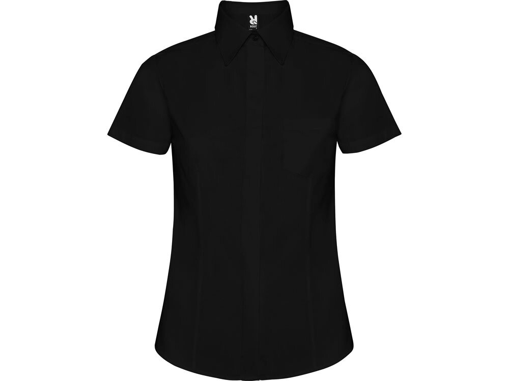 Рубашка Sofia женская с коротким рукавом, черный от компании ТОО VEER Company Group / Одежда и сувениры с логотипом - фото 1