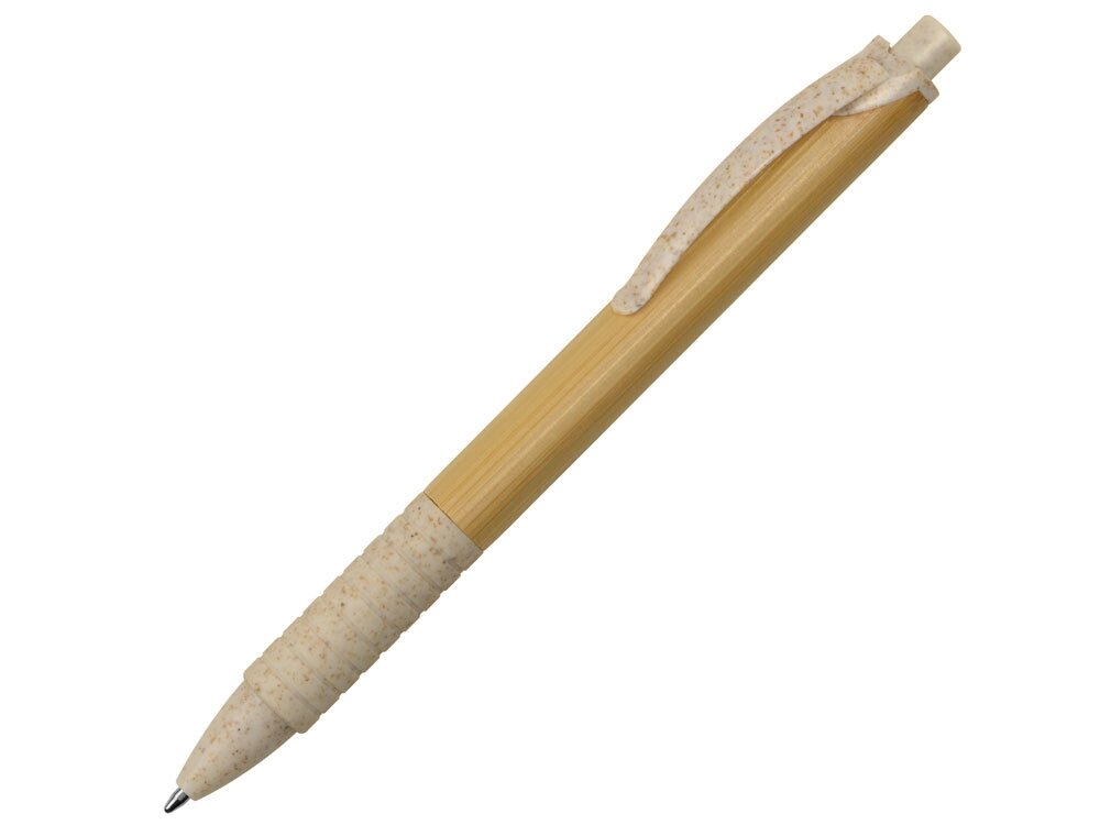 Ручка из бамбука и переработанной пшеницы шариковая Nara, бамбук/бежевый от компании ТОО VEER Company Group / Одежда и сувениры с логотипом - фото 1