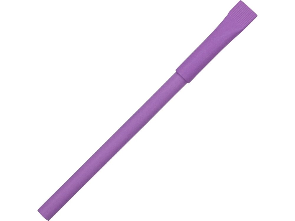 Ручка картонная с колпачком Recycled, фиолетовый (Р) от компании ТОО VEER Company Group / Одежда и сувениры с логотипом - фото 1