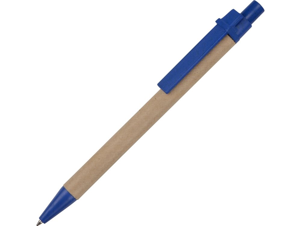 Ручка картонная шариковая Эко 3.0, синий от компании ТОО VEER Company Group / Одежда и сувениры с логотипом - фото 1