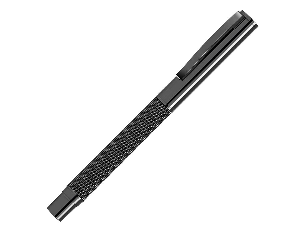 Ручка металлическая роллер из сетки MESH R, темно-серый/черный от компании ТОО VEER Company Group / Одежда и сувениры с логотипом - фото 1