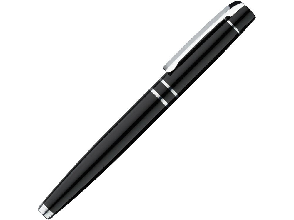 Ручка металлическая роллер VIP R, черный от компании ТОО VEER Company Group / Одежда и сувениры с логотипом - фото 1