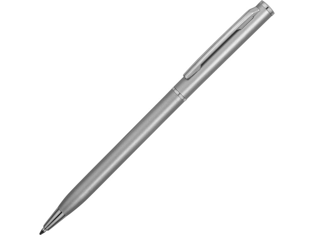 Ручка металлическая шариковая Атриум, серебристый от компании ТОО VEER Company Group / Одежда и сувениры с логотипом - фото 1