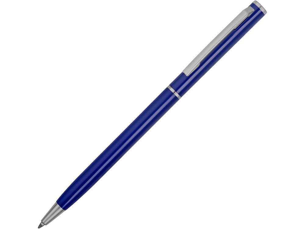 Ручка металлическая шариковая Атриум, синий от компании ТОО VEER Company Group / Одежда и сувениры с логотипом - фото 1