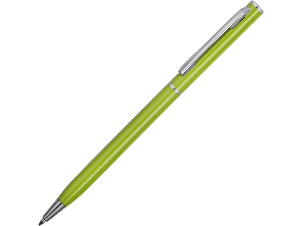 Ручка металлическая шариковая Атриум, зеленое яблоко от компании ТОО VEER Company Group / Одежда и сувениры с логотипом - фото 1