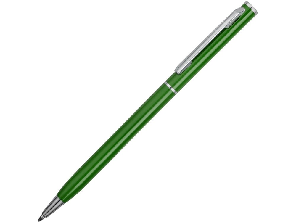 Ручка металлическая шариковая Атриум, зеленый от компании ТОО VEER Company Group / Одежда и сувениры с логотипом - фото 1