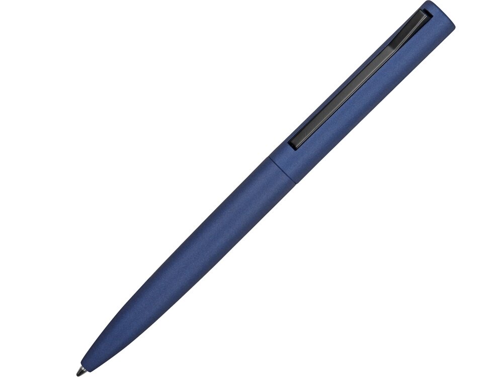 Ручка металлическая шариковая Bevel, синий/черный от компании ТОО VEER Company Group / Одежда и сувениры с логотипом - фото 1