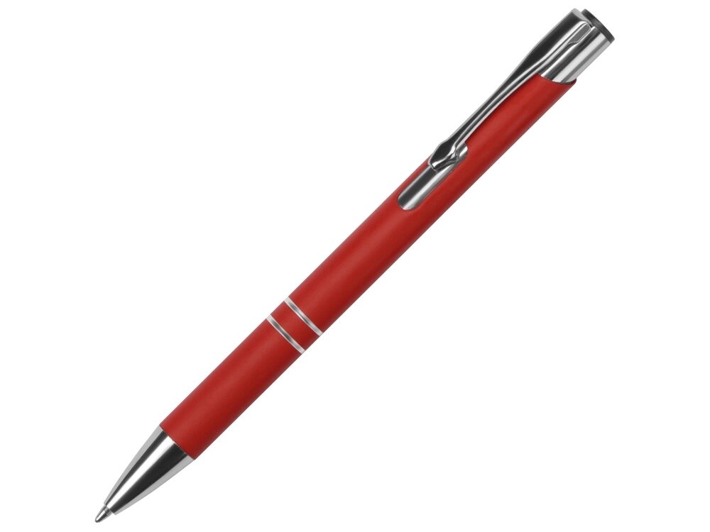 Ручка металлическая шариковая C1 софт-тач, красный от компании ТОО VEER Company Group / Одежда и сувениры с логотипом - фото 1