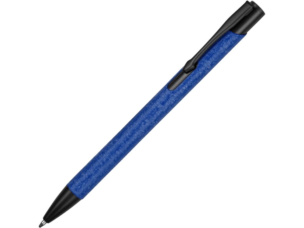 Ручка металлическая шариковая Crepa, синий/черный от компании ТОО VEER Company Group / Одежда и сувениры с логотипом - фото 1