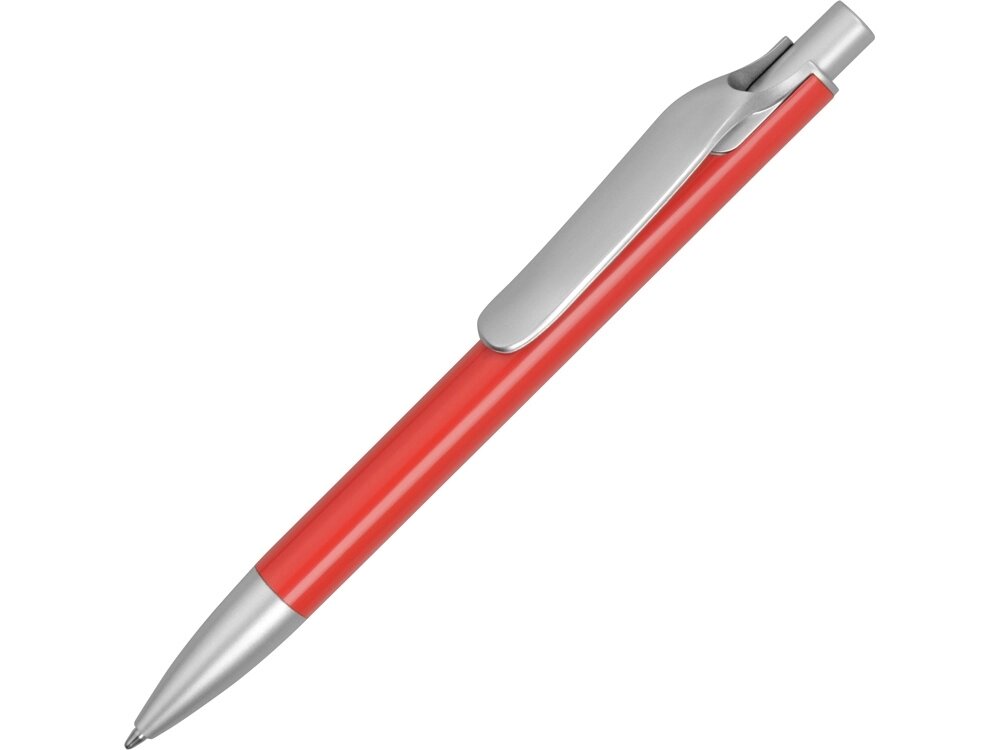Ручка металлическая шариковая Large, красный/серебристый от компании ТОО VEER Company Group / Одежда и сувениры с логотипом - фото 1