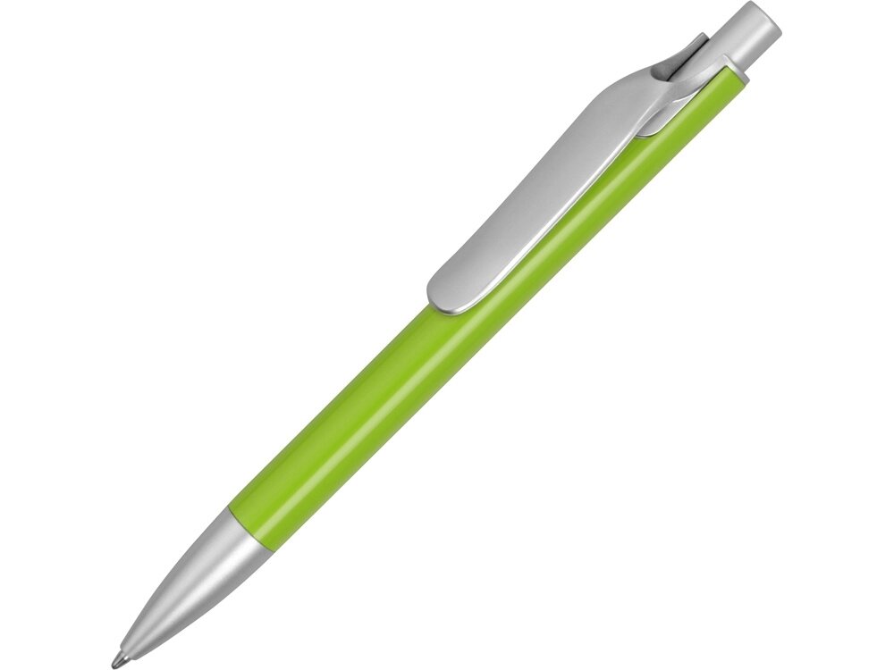 Ручка металлическая шариковая Large, зеленое яблоко/серебристый от компании ТОО VEER Company Group / Одежда и сувениры с логотипом - фото 1