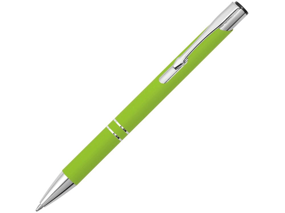 Ручка металлическая шариковая Legend Gum софт-тач, зеленое яблоко от компании ТОО VEER Company Group / Одежда и сувениры с логотипом - фото 1