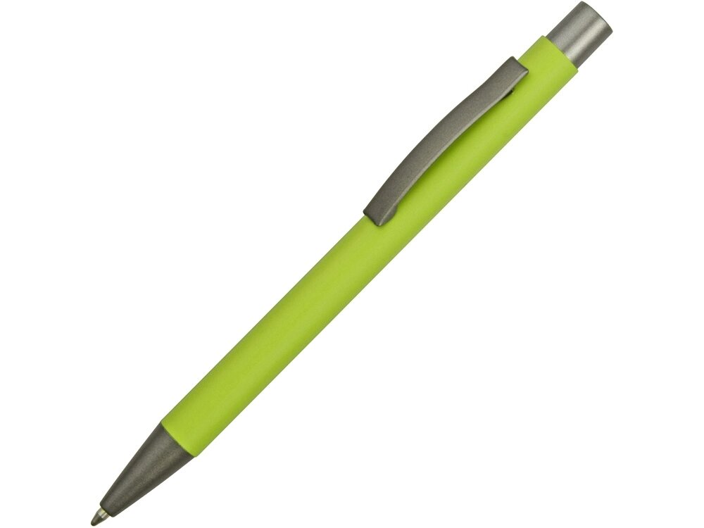 Ручка металлическая soft touch шариковая Tender, зеленое яблоко/серый от компании ТОО VEER Company Group / Одежда и сувениры с логотипом - фото 1