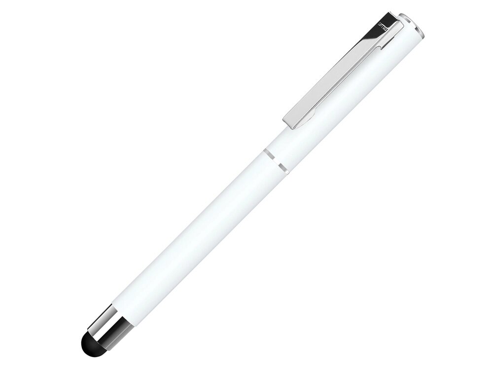Ручка металлическая стилус-роллер STRAIGHT SI R TOUCH, белый от компании ТОО VEER Company Group / Одежда и сувениры с логотипом - фото 1