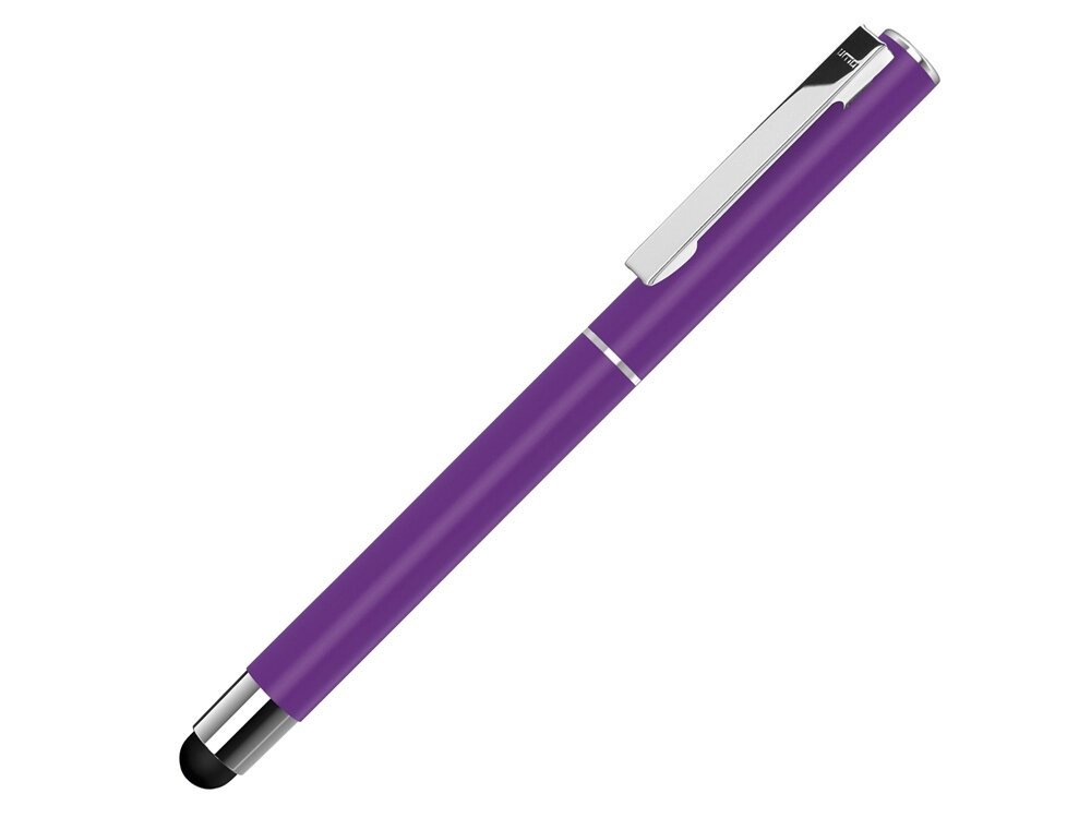 Ручка металлическая стилус-роллер STRAIGHT SI R TOUCH, фиолетовый от компании ТОО VEER Company Group / Одежда и сувениры с логотипом - фото 1