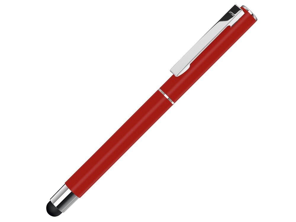 Ручка металлическая стилус-роллер STRAIGHT SI R TOUCH, красный от компании ТОО VEER Company Group / Одежда и сувениры с логотипом - фото 1