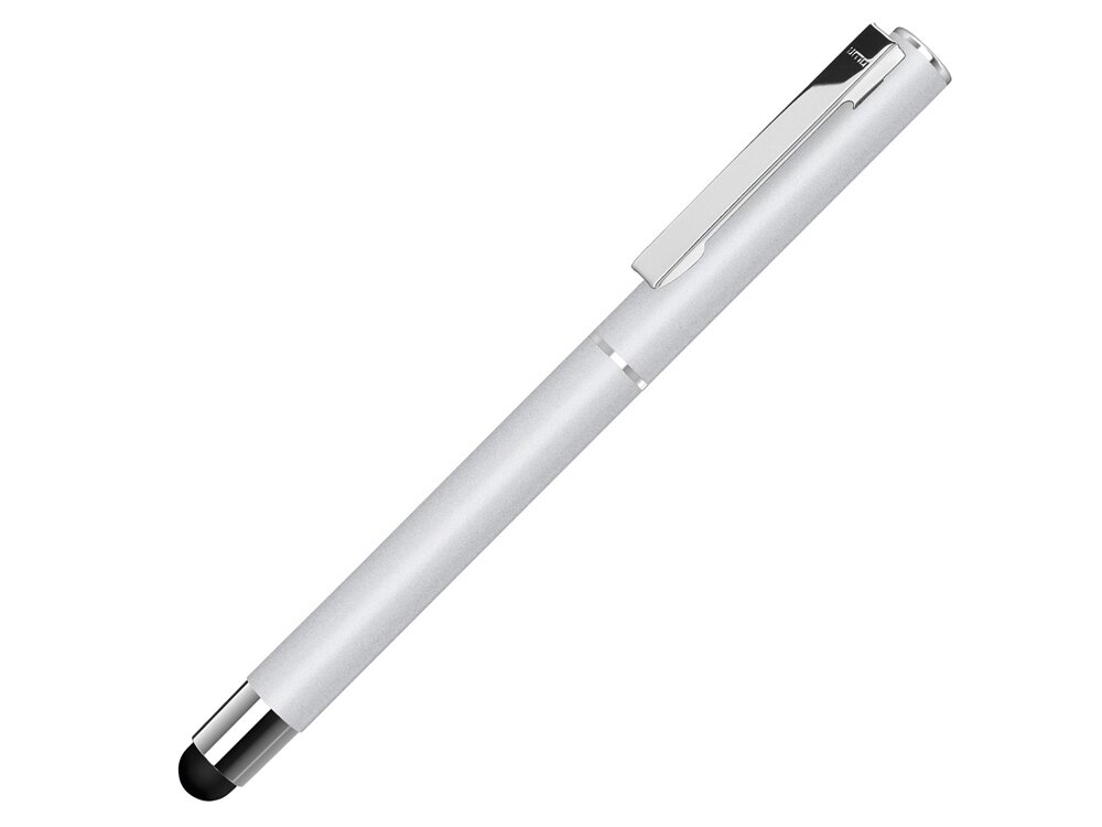 Ручка металлическая стилус-роллер STRAIGHT SI R TOUCH, серебристый от компании ТОО VEER Company Group / Одежда и сувениры с логотипом - фото 1