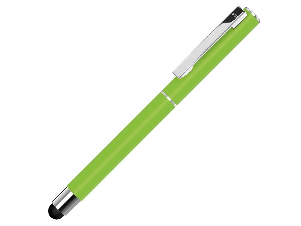 Ручка металлическая стилус-роллер STRAIGHT SI R TOUCH, зеленое яблоко от компании ТОО VEER Company Group / Одежда и сувениры с логотипом - фото 1